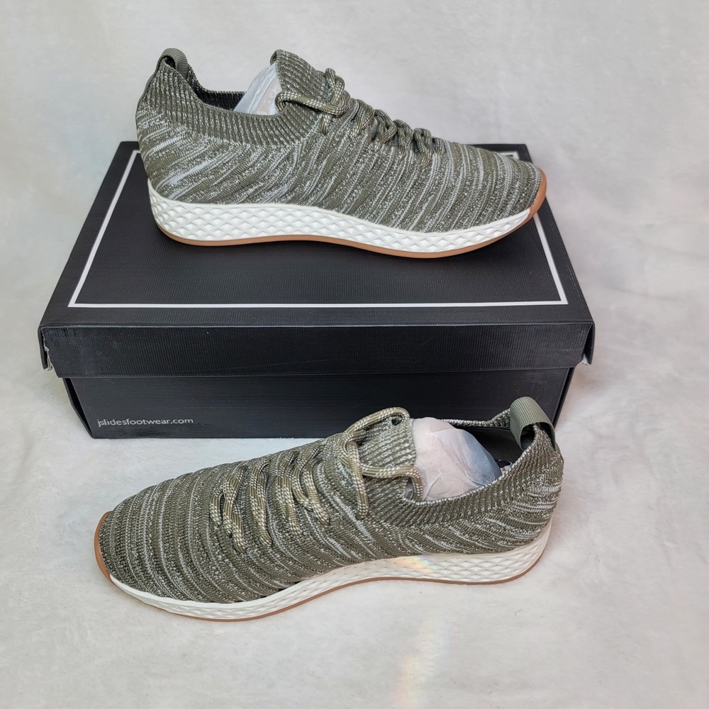 Urban Sport By J/Slides Opy Sneakers Activewear Khaki‎ Size 7 M Knit Lightweight